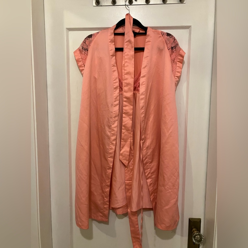 Victoria Secret Coral Robe & Short Nighty